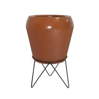 vaso para plantas bojo egípcio pp em polietileno 25x23cm com suporte tripé em Oferta na Shopee