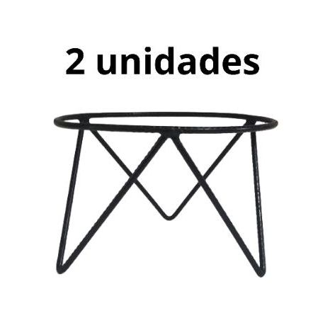 kit 2 suporte tripé para vaso de plantas 18x15cm
