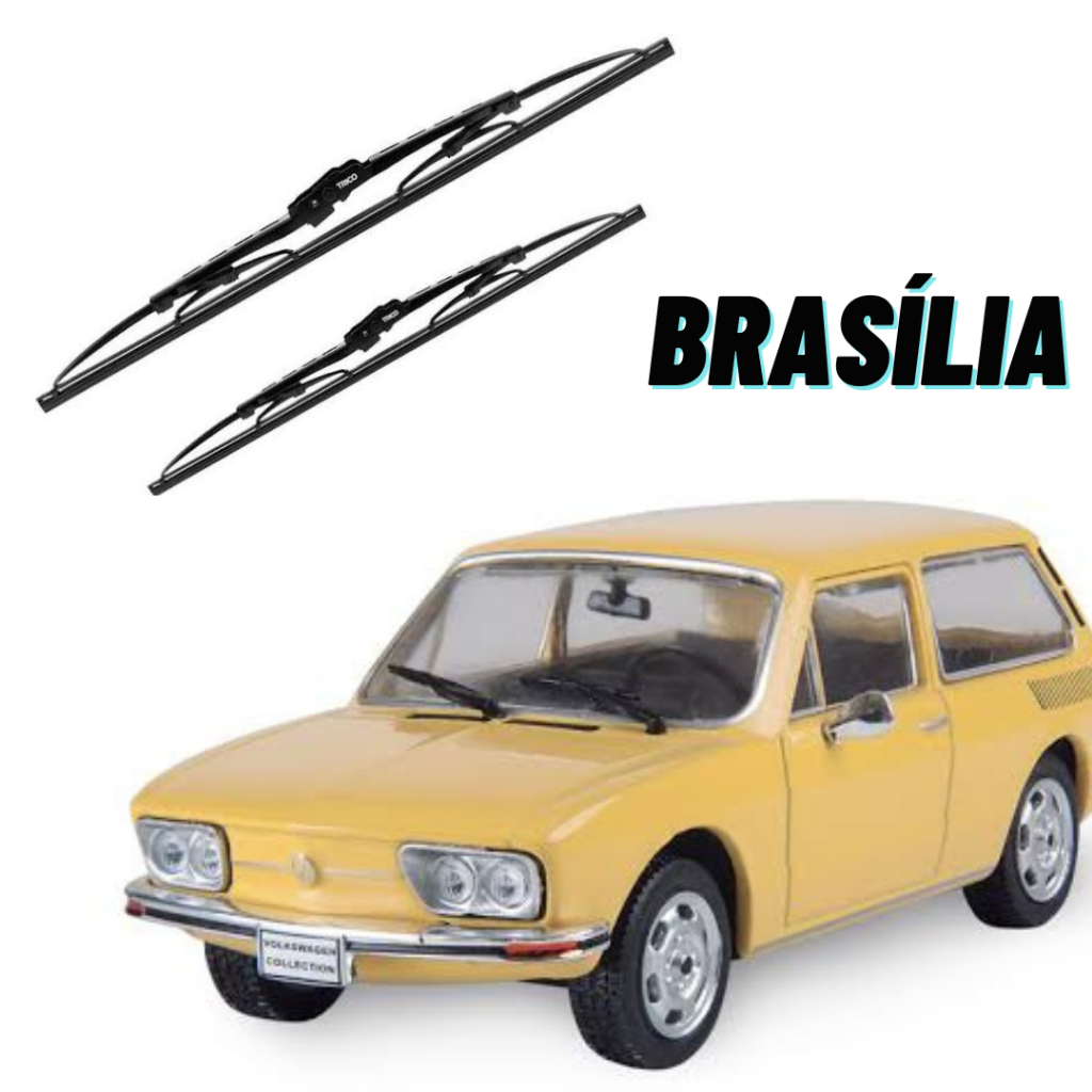 Par de Palhetas Volkswagen Brasília (1973 até 1981) Original Limpador de Para-Brisa