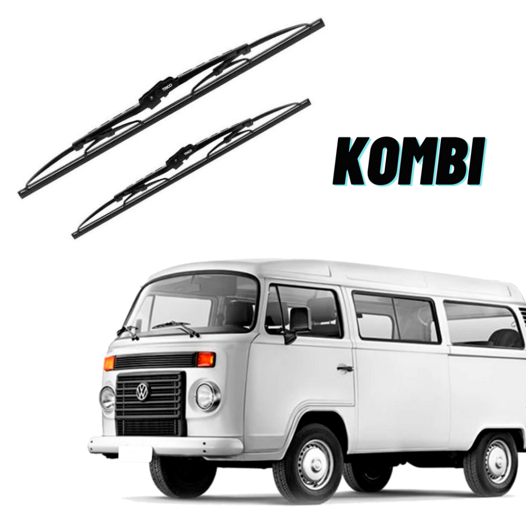 Par de Palhetas de Ferro Volkswagen Kombi (1980 até 1993) Limpador de Parabrisa Original em Oferta na Shopee