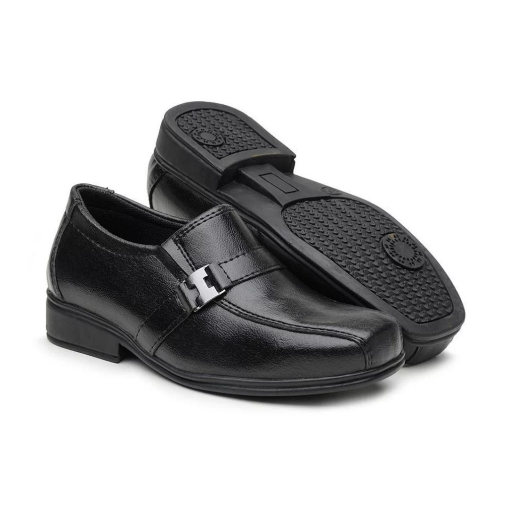 Sapato Social Infantil Masculino Elegante com Fivela em Oferta na Shopee