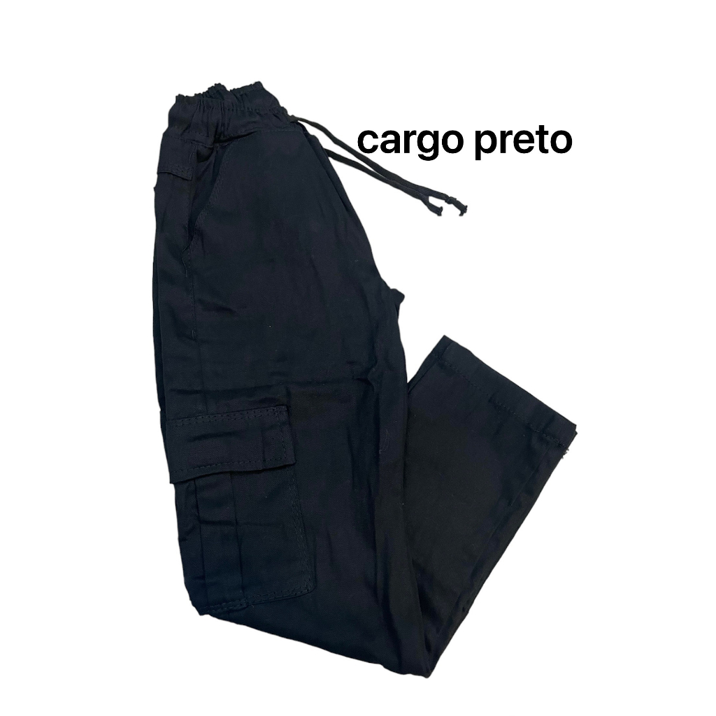 Calça Cargo Infantil cintura C/punho na perna S/punho bolso C/ velcro TOP em Oferta na Shopee