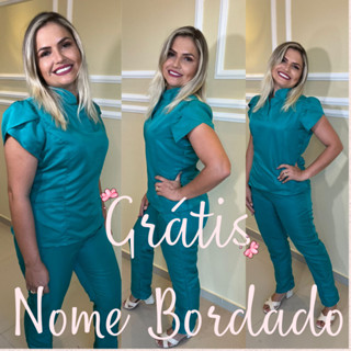 Scrub Hospitalar Pijama Cirúrgico Feminino - Gabardine