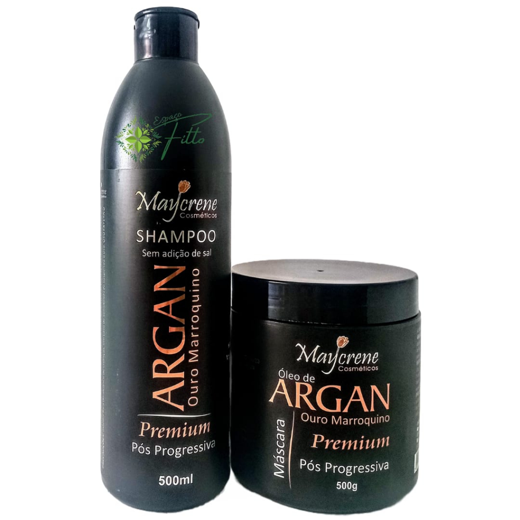 KIT SHAMPOO OLÉO DE ARGAN + MASCARA ARGAN 500ML MAYCRENE