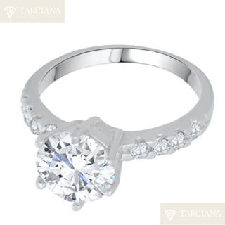 Anel Zircônia Redonda Grande e Zircônia No Aro Joia De Qualidade Elegante Confortavel Estilo Único Acessório Elegante em Oferta na Shopee