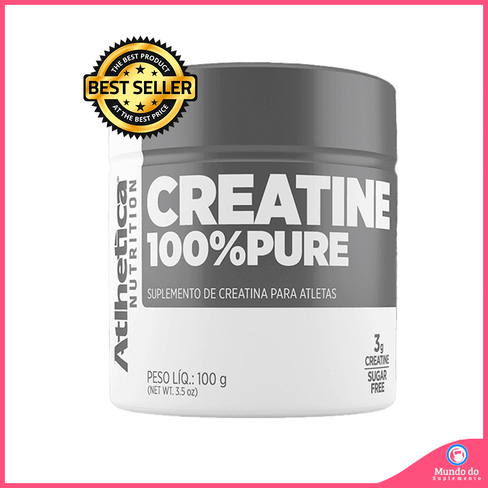 Creatina Monohidratada 100% Pure 100 Gramas - Atlhetica Nutrition