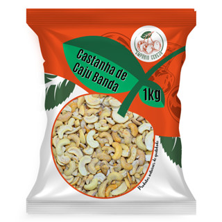 Castanha de caju Torrada em bandas 1 kg. Combate aos sintomas de depressão.