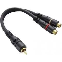 CABO Y RCA 2 FEMEA PARA 1 MACHO 20CM SOM AUTOMOTIVO MODULO SEMI BLINDADO