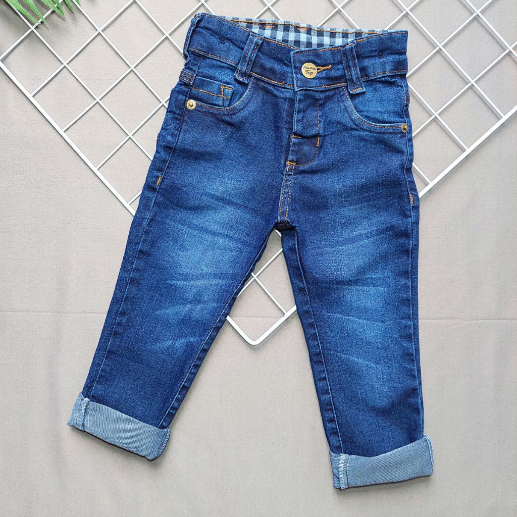 Calça Jeans infantil Menino Bebê masculina Juvenil em Oferta na Shopee