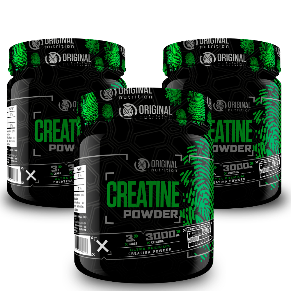 Kit 3x Creatina Powder 100g - Original Nutrition - Health