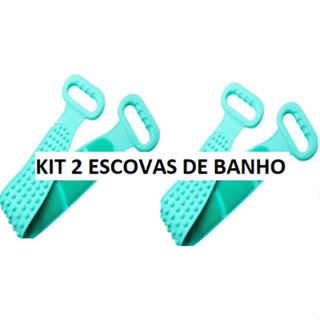 Kit 2 Escova de banho Feito de silicone no Tamanho de 69 x 7x 2 cm Multiuso Universal SAZ