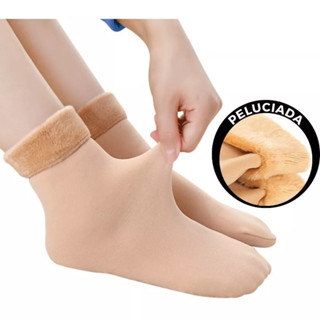 Meia térmica Kit 2 pares feminina inverno - pelucia quentinha - ENVIO IMEDIATO