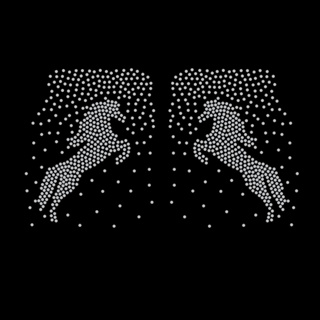 Cavalo Salp. Par Espelhado - Ref. 4364 - strass aplique em Oferta na Shopee