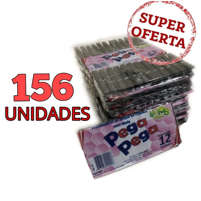 KIT 156 prendedor pregador plástico de roupa super resistente