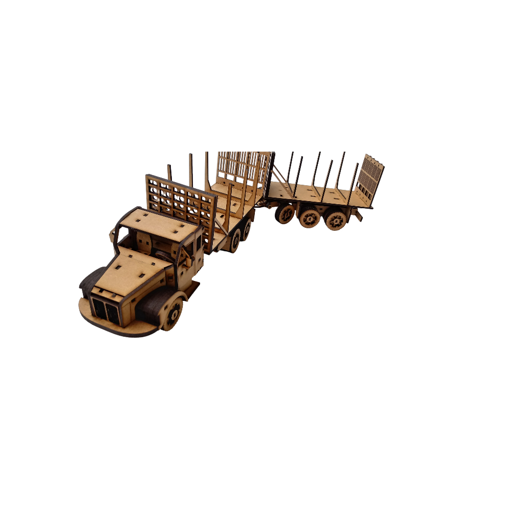 Miniatura Scania Jacaré Madeireiro 3d, Quebra Cabeça Em Mdf