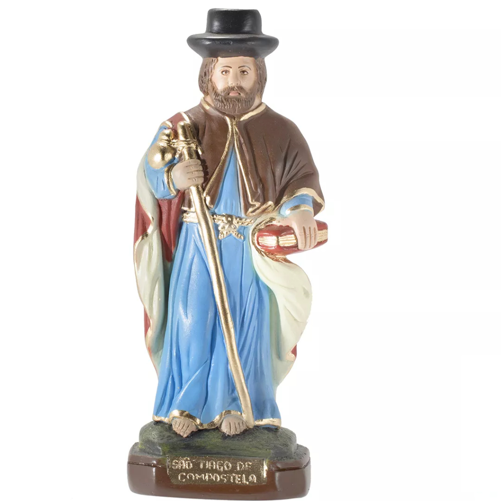 Imagem São Tiago de Compostela 20 cm Gesso RESINADO