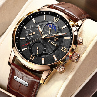 Conjunto Relógio Masculino Quartz Original + Colar Corrente Pingente Cruz *