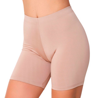 Kit 2 Short Anágua Liso Segunda Pele Conforto Lingerie Modeladora Bermuda Cintura Alta Shortinho