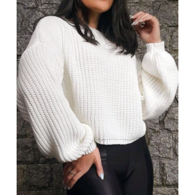 Blusa de Frio Feminina Em Tricot
