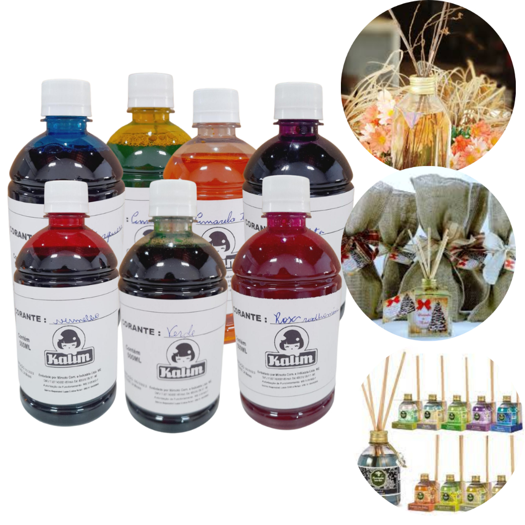 Kit Corante Cosmético 7x 500 ml Para Sabonete Aromatizante- Escolha Sua Cor em Oferta na Shopee