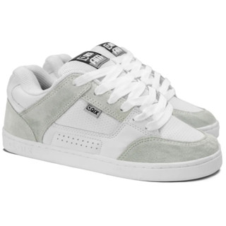 Tênis Masculino Skatista Retrô AM Branco Cinza Camurça Qix