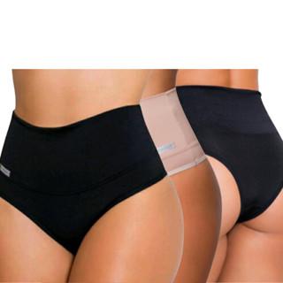 Kit 3 Calcinha Suplex Cinta Modeladora Pós Parto Alta Compressão Segura Barriga - Stela