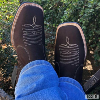 Botina Butina Country Marron Bico Quadrado