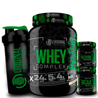 Kit ON Whey Protein Complex Blend + Bcaa + Glutamina + Copo