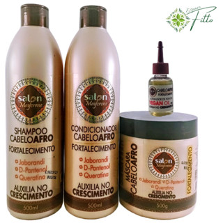 Kit Cabelo Afro Salon Maycrene + Reparador pontas afro 30 ml