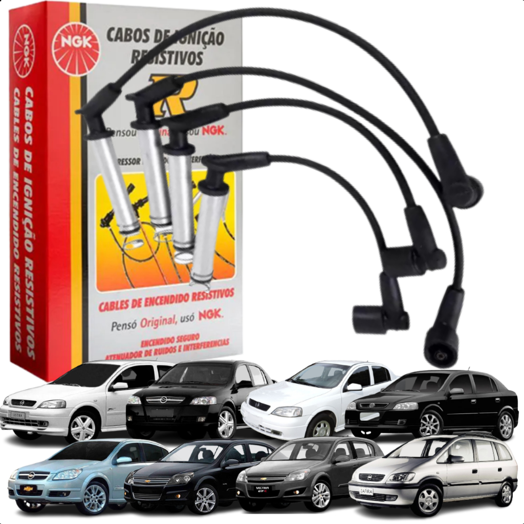 Kit Jogo Cabo De Vela De Ignição Astra Vectra Zafira 2.0 8v em Oferta na Shopee