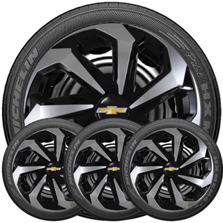 Jogo 4 Calotas Resistentes Aro 14 Universais Modelo Esportivo Spider Gm Cruze Agile Cobalt Celta
