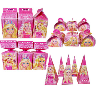 Kit Lembrancinhas Barbie Papelaria 20 Caixinhas Barbie Princesa Festa Fácil Decoração Barbie em Oferta na Shopee