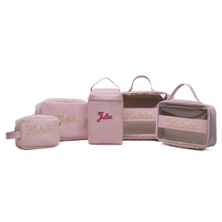 Kit 5 Nécessaire Personalizadas Nomes Organizadores Viagem Malas