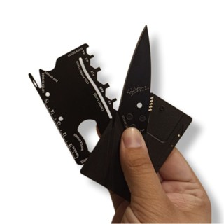 Cartão Ninja Multi Ferramentas 18 Em 1 + Faca Cartão para Carteira em Aço Inox