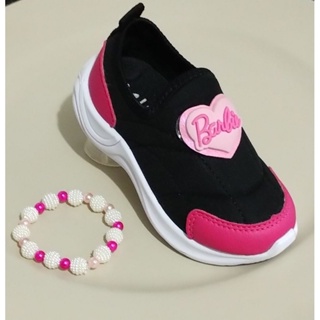 tênis calce fácil infantil Barbie coração em Oferta na Shopee
