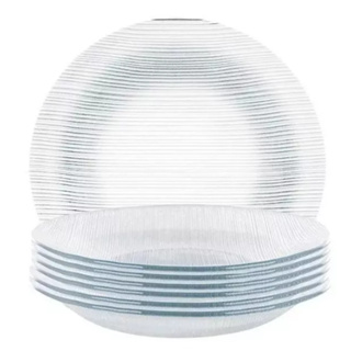 Conjunto Pratos Fundos Duralex Diamante Nadir 6 Unidades em Oferta na Shopee