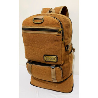 Mochila de lona masculina grande reforçada 50L qualidad resistênte