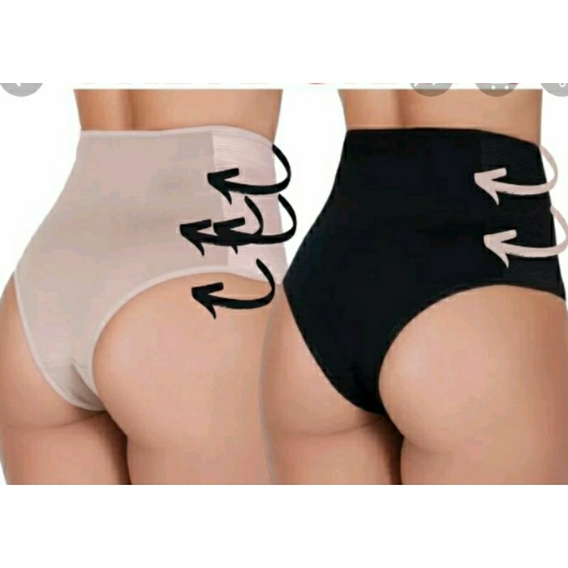 Cinta Calça Kit Duas Peças.Calcinha Cinta Alta Complessão Lateral Redutora de Medidas