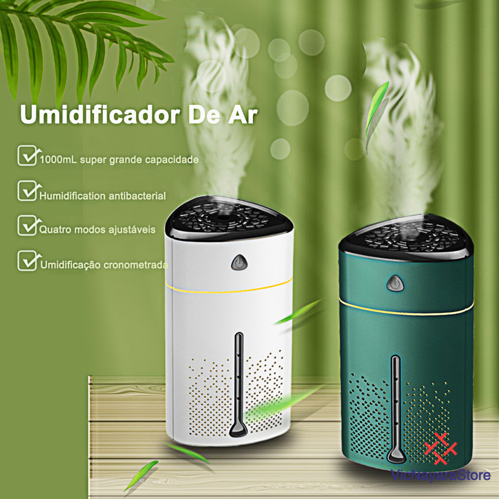 Ultrassônico E Aromatizador De 1000ml Portátil Led De Ambiente Climatizador Umidificador De Ar Difusor De Aroma Escritório Grande Capacidade-SG688