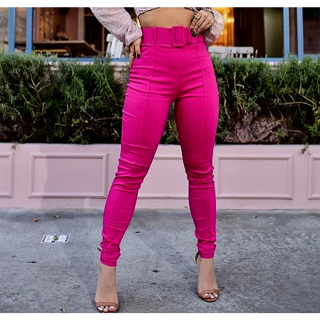 Calça Skinny Bengaline Com Cinto Lindas Pronta Entrega em Oferta na Shopee