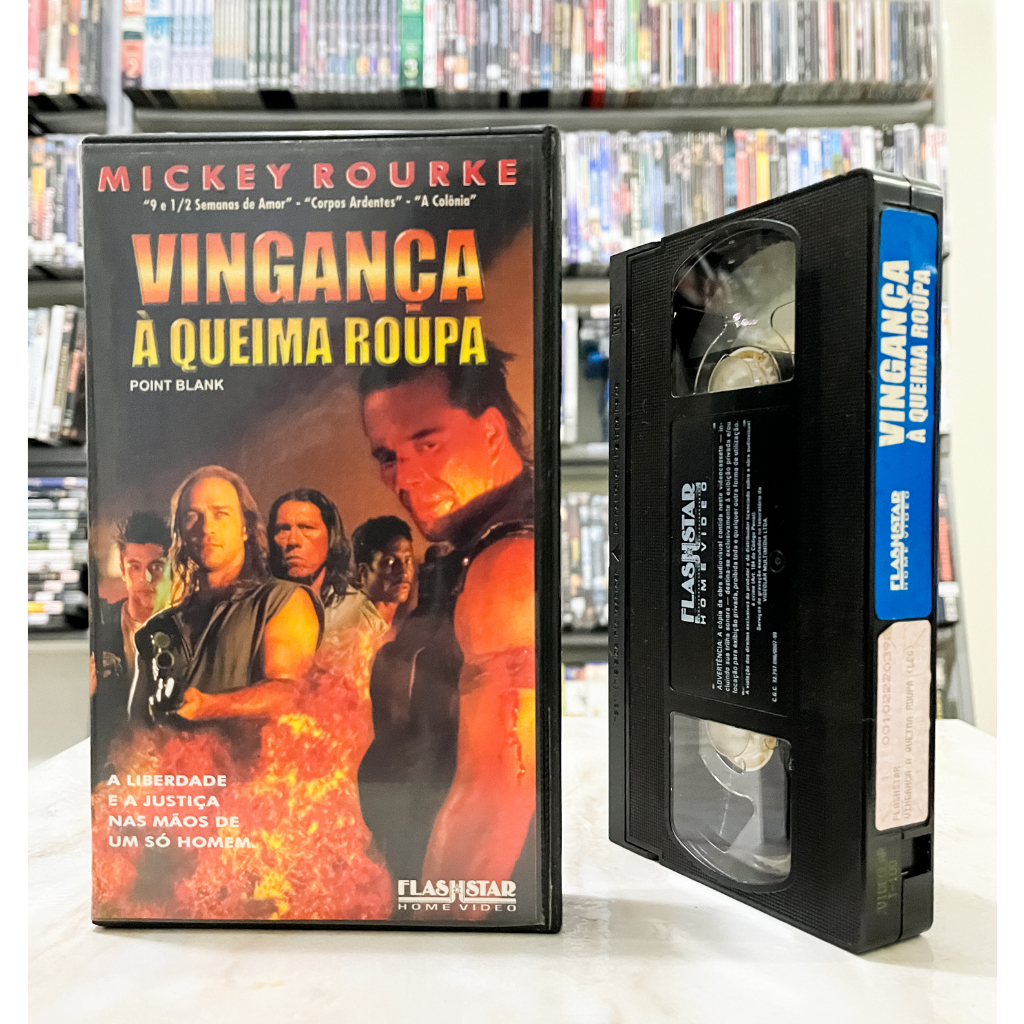 VHS Vingança à Queima Roupa - LEGENDADO - Original Filme - Mickey Rourke - Fita de Vídeo (Point Blank)