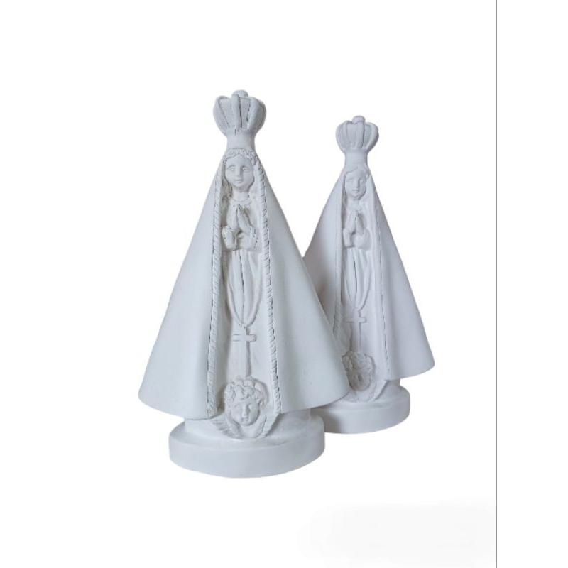 2 Nossa Senhora Aparecida 24cm Gesso Cru em Oferta na Shopee