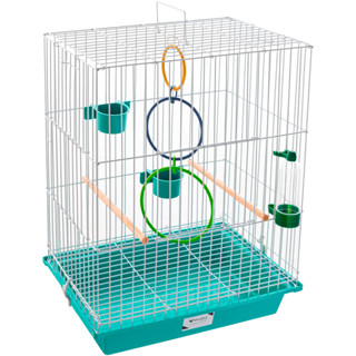 Gaiola P/ Calopsita + Acessórios Vivopet Verde Ciano