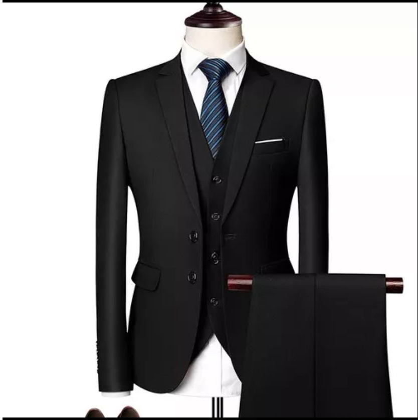 Terno oxford Masculino Slim Fit Preto /Queima De estoque/melhor preço