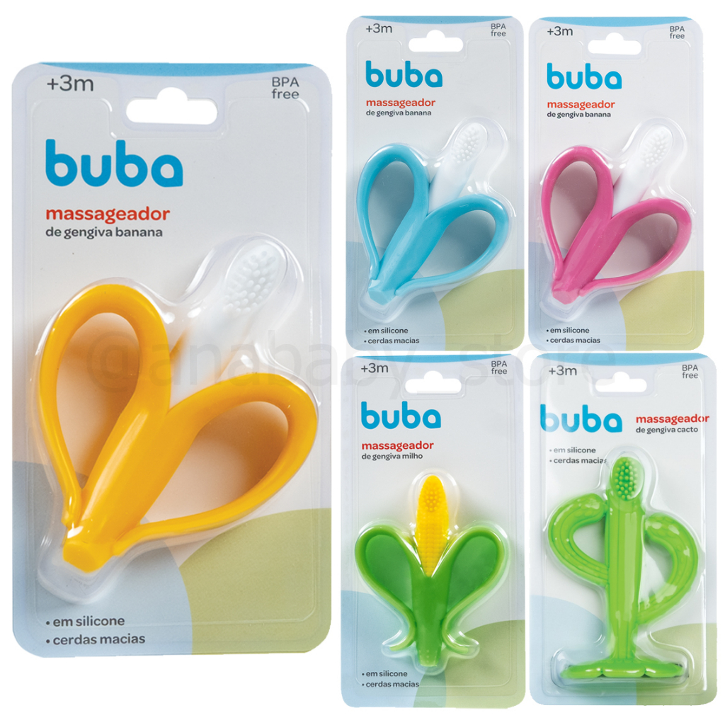 Mordedor Banana Buba Massageador bebê gengiva original em Oferta na Shopee
