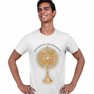 Camiseta Santíssimo Sacramento Eucaristia religiosa Igreja Fé
