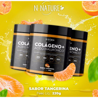 Kit 3 Pote Colageno + Ácido Hialuronico 216g Mega Oferta + Frete Gratis Sabor Tangerina