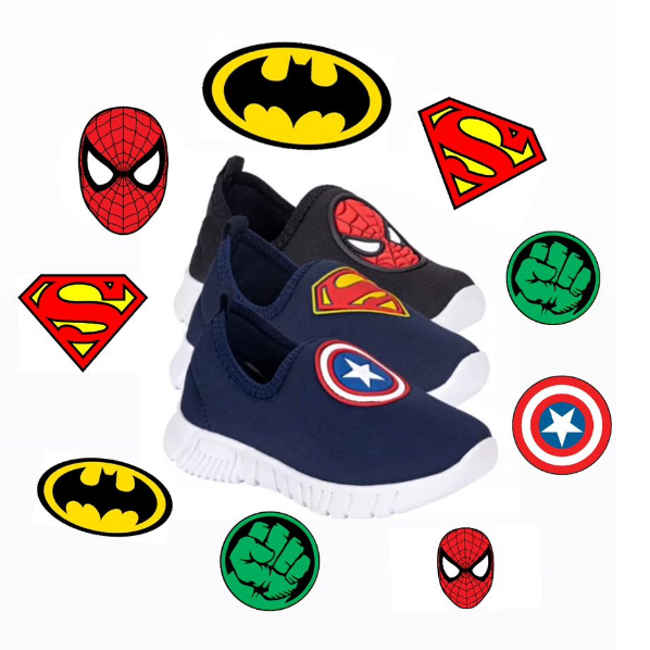 Tênis Escolar Calce Fácil Masculino Infantil Personagens Homem Aranha Heróis Barato e Fácil De Calçar Para o Dia A Dia em Oferta na Shopee