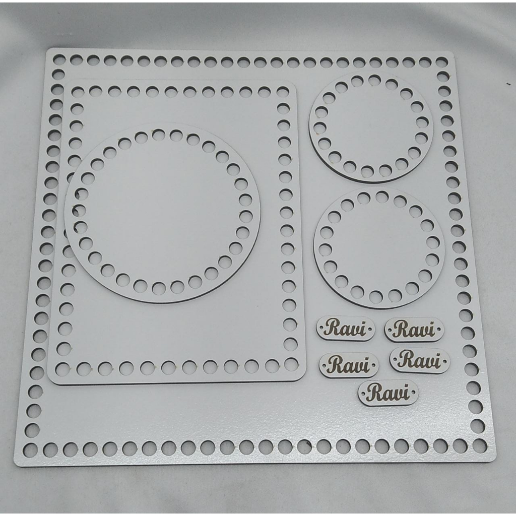 Base para Kit Maternidade com Base Quadrada 27x27 e 5 tags MDF 3mm