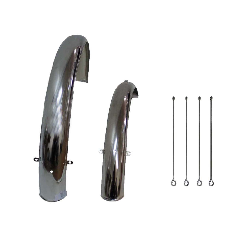 Par Paralamas Importado Bike Aro 26 Cromado Em Aço Modelo Vovô em Oferta na Shopee